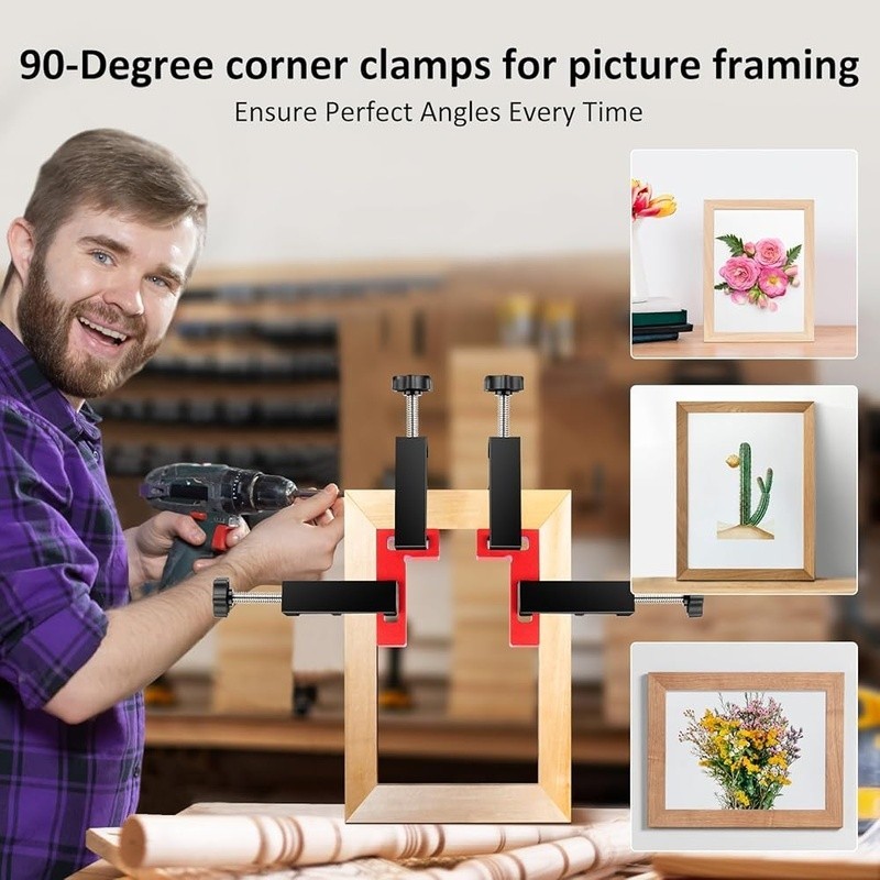Woodworking Corner Clamps 90 Degree Right Angle Tool Set DIY Projects Frames