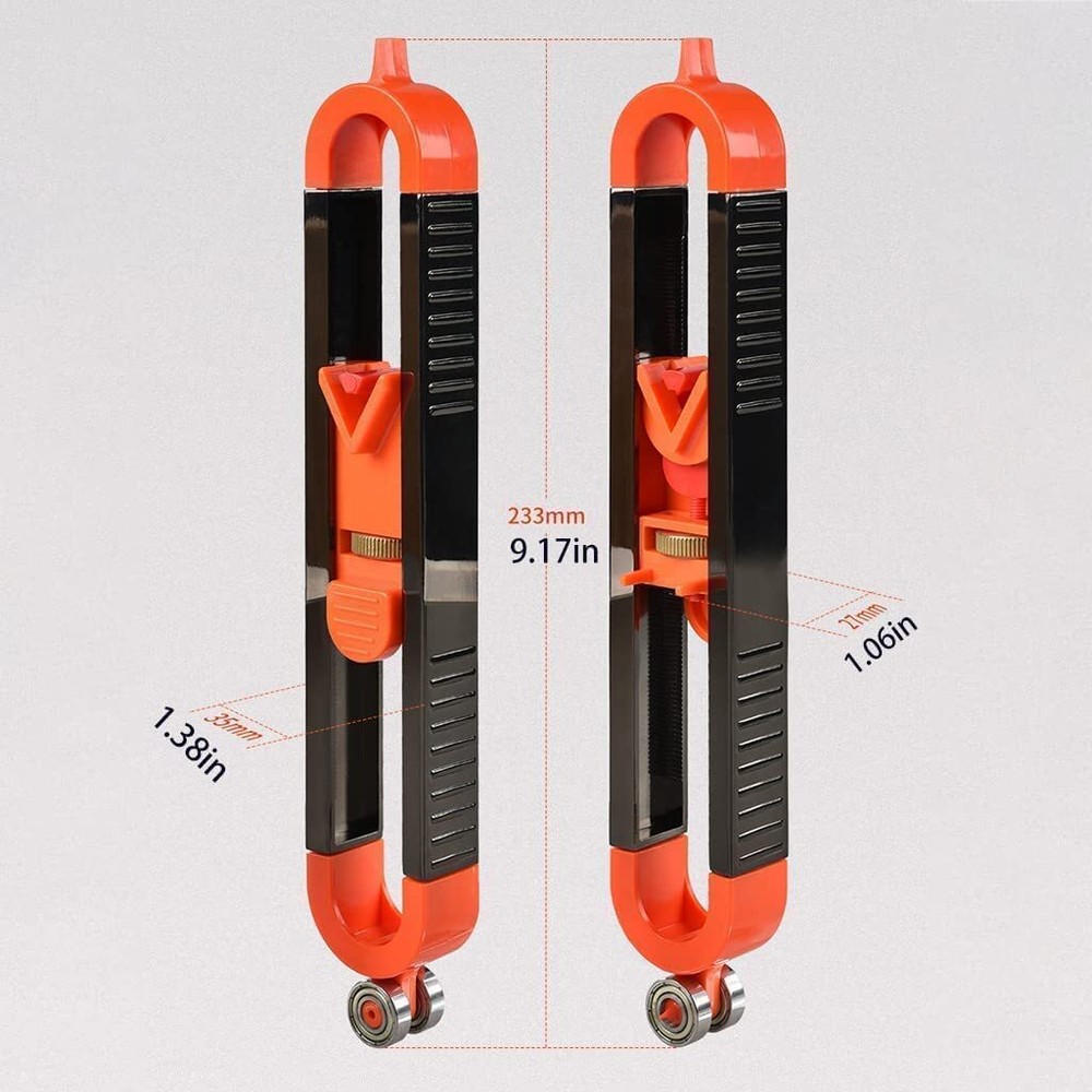 Precise Profile Gauge Scribe Tool with Lock for Pencil Woodworking Edge Corner