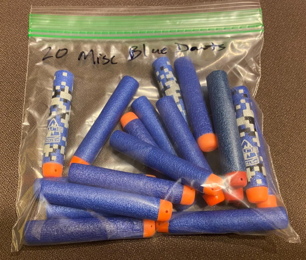 20 Miscellaneous Blue Nerf Darts