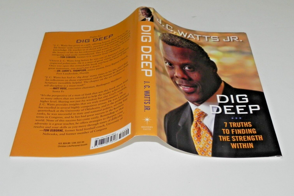 Dig Deep by J. C. Watts, Jr. SIGNED U. S. Congress Oklahoma