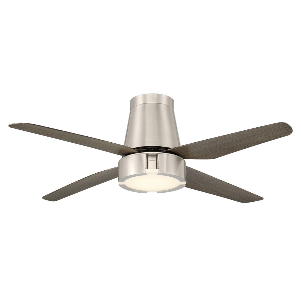 Gluckstein Elements Hugh 52 in. LED Light Brushed Nickel Ceiling Fan w/ Remote