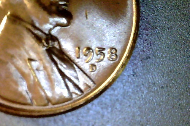 1958-D FILLED 9 VARIETY ERROR , BU