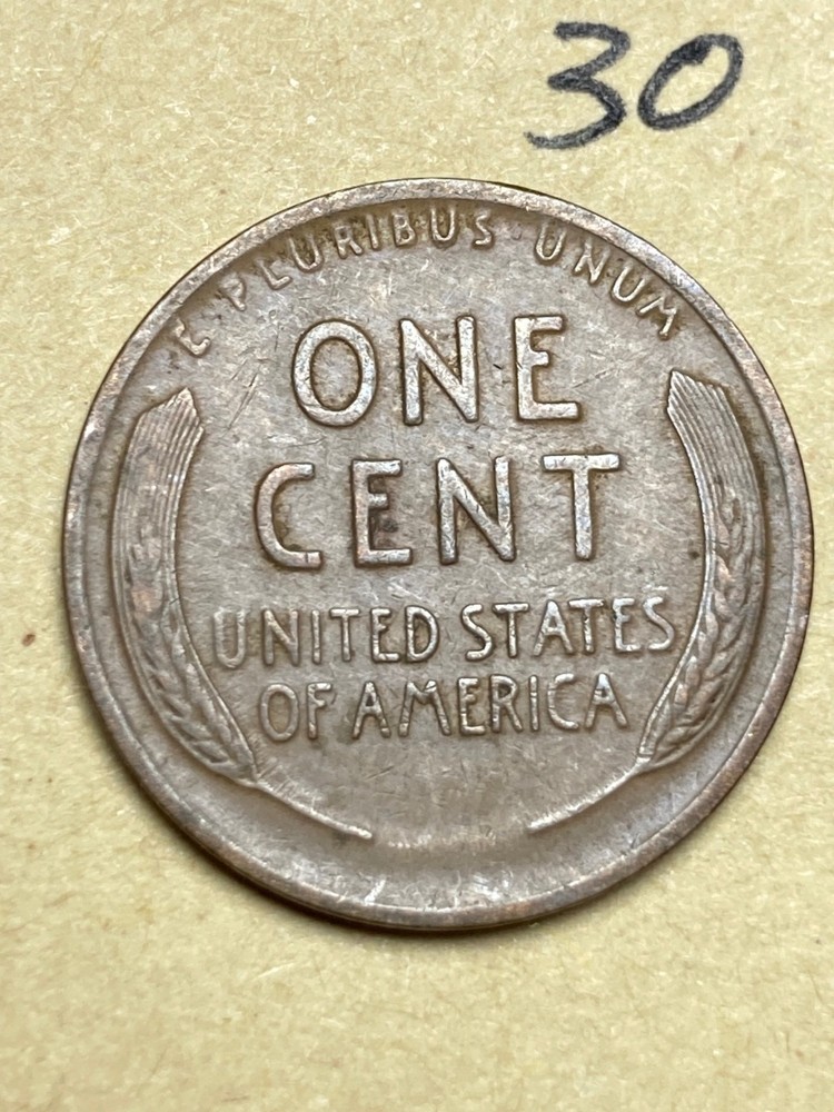 1916-D LINCOLN WHEAT CENT, "XF" condition, #30