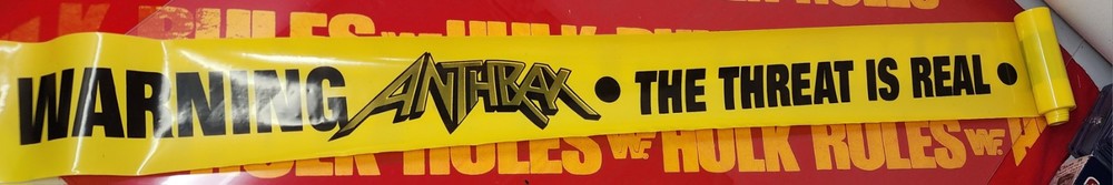 VINTAGE ANTHRAX BAND CAUTION TAPE