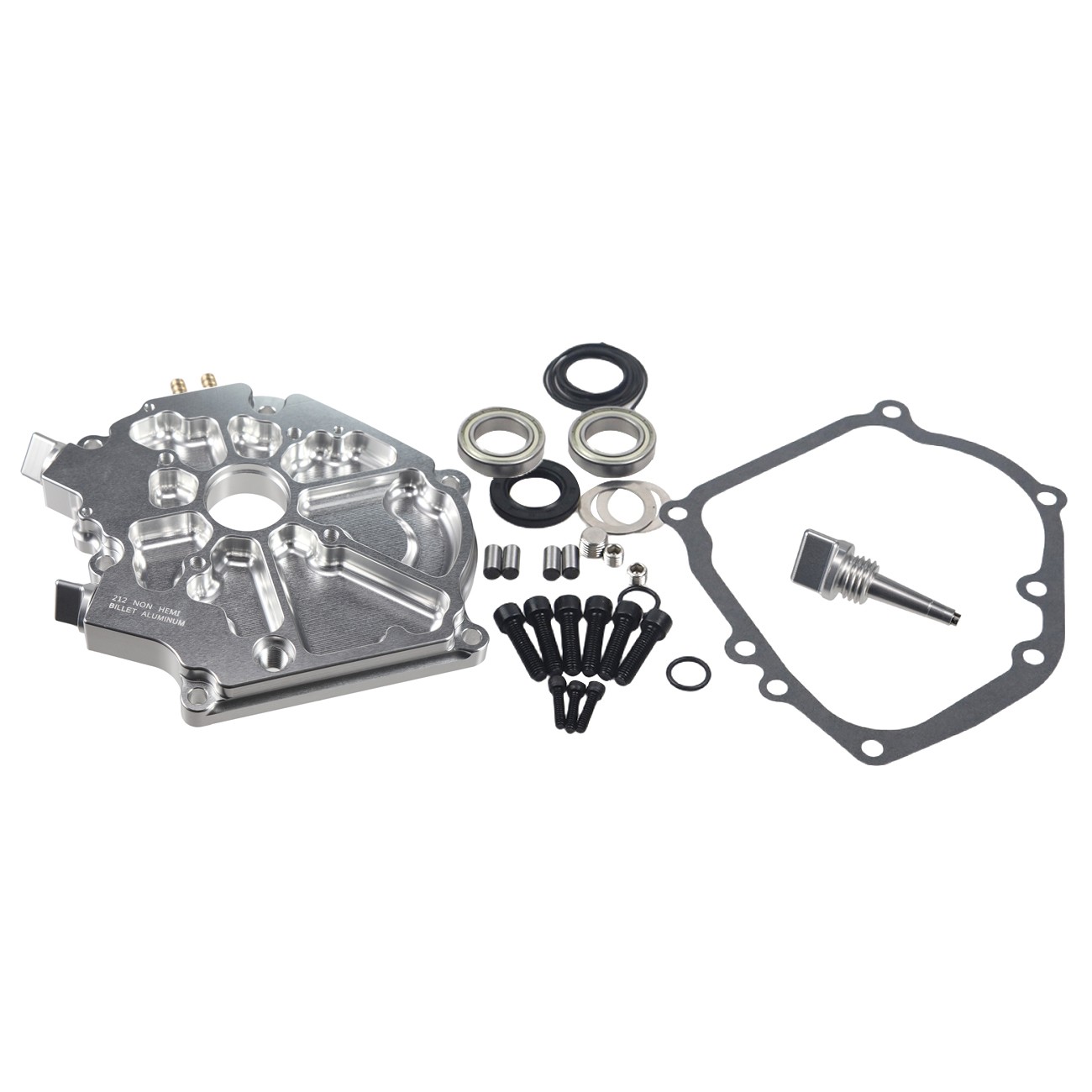 Dual Bearing Billet Side Cover For Predator 212cc Non-Hemi Silver