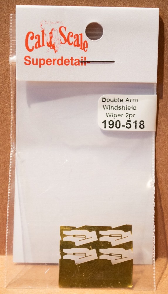 Cal-Scale #518 Windshield Wipers 2 Pair -- Double-Arm Style