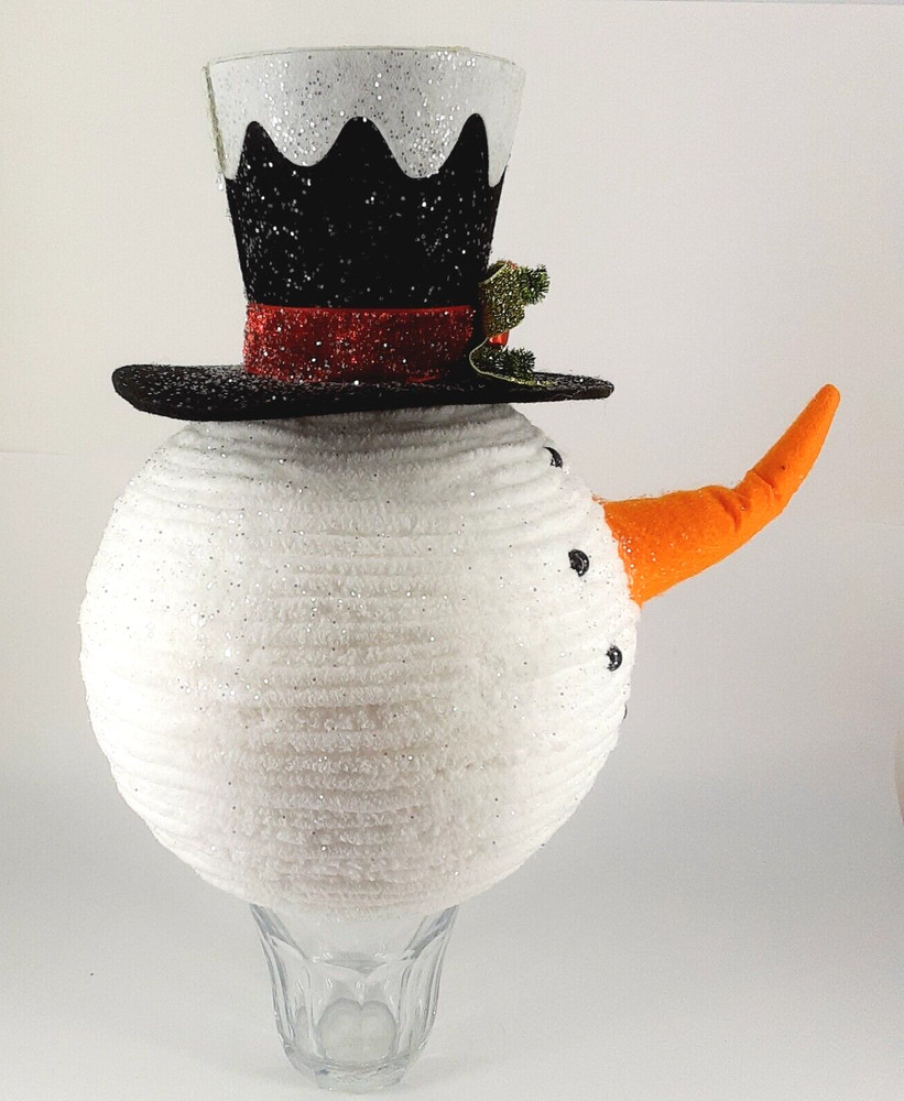 Snowman Head 15" Solid Rounded Bottom Christmas Decoration Holiday Craft Foam