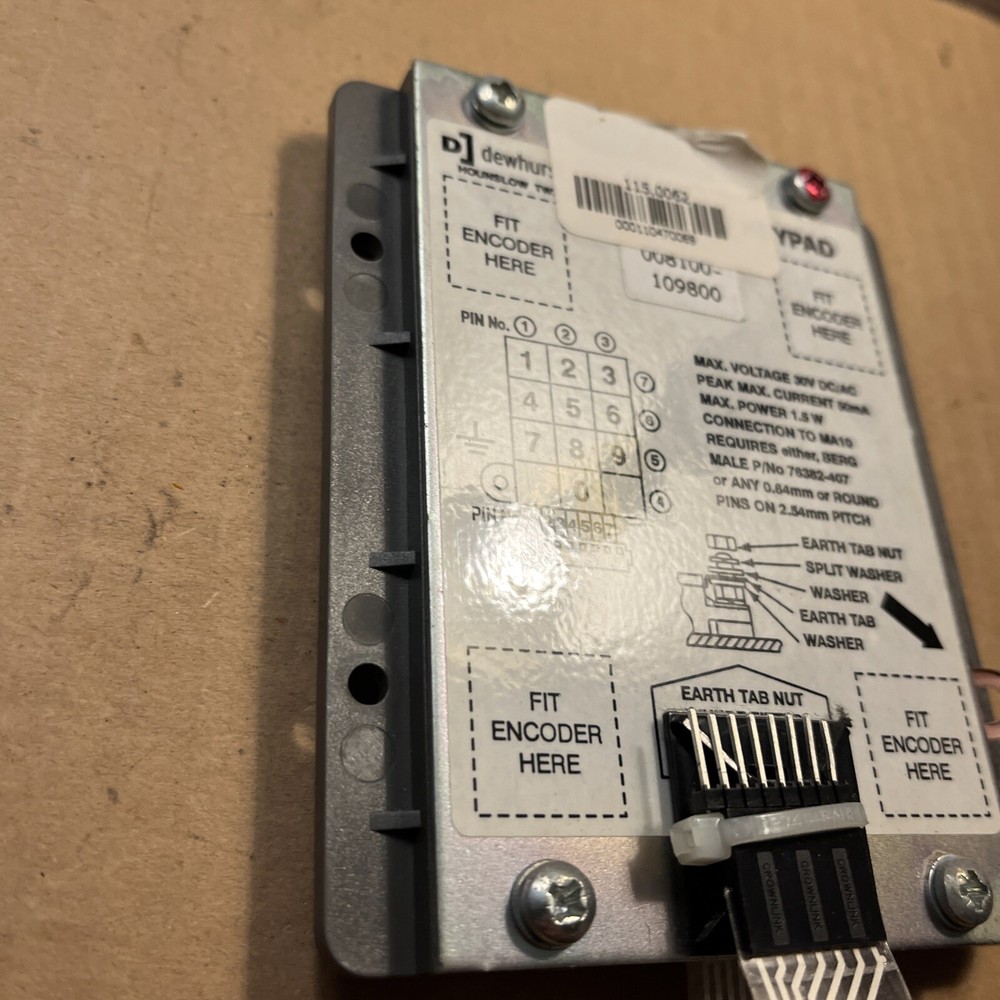 Dewhurst Keypad MA10 Numeric Keyboard From Luke