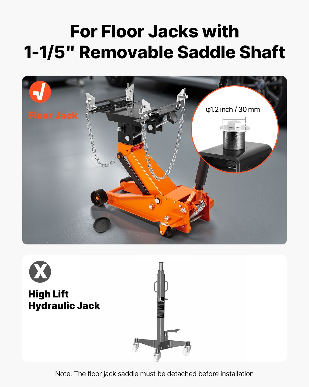 VEVOR Transmission Jack Adapter 1100 lbs Heavy-Duty Lift Adapter for Floor Jack