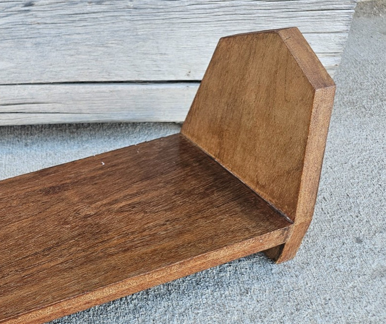 Vintage Wooden Bookshelf Recipe Countertop Book Shelf Arts & Crafts Danish MCM