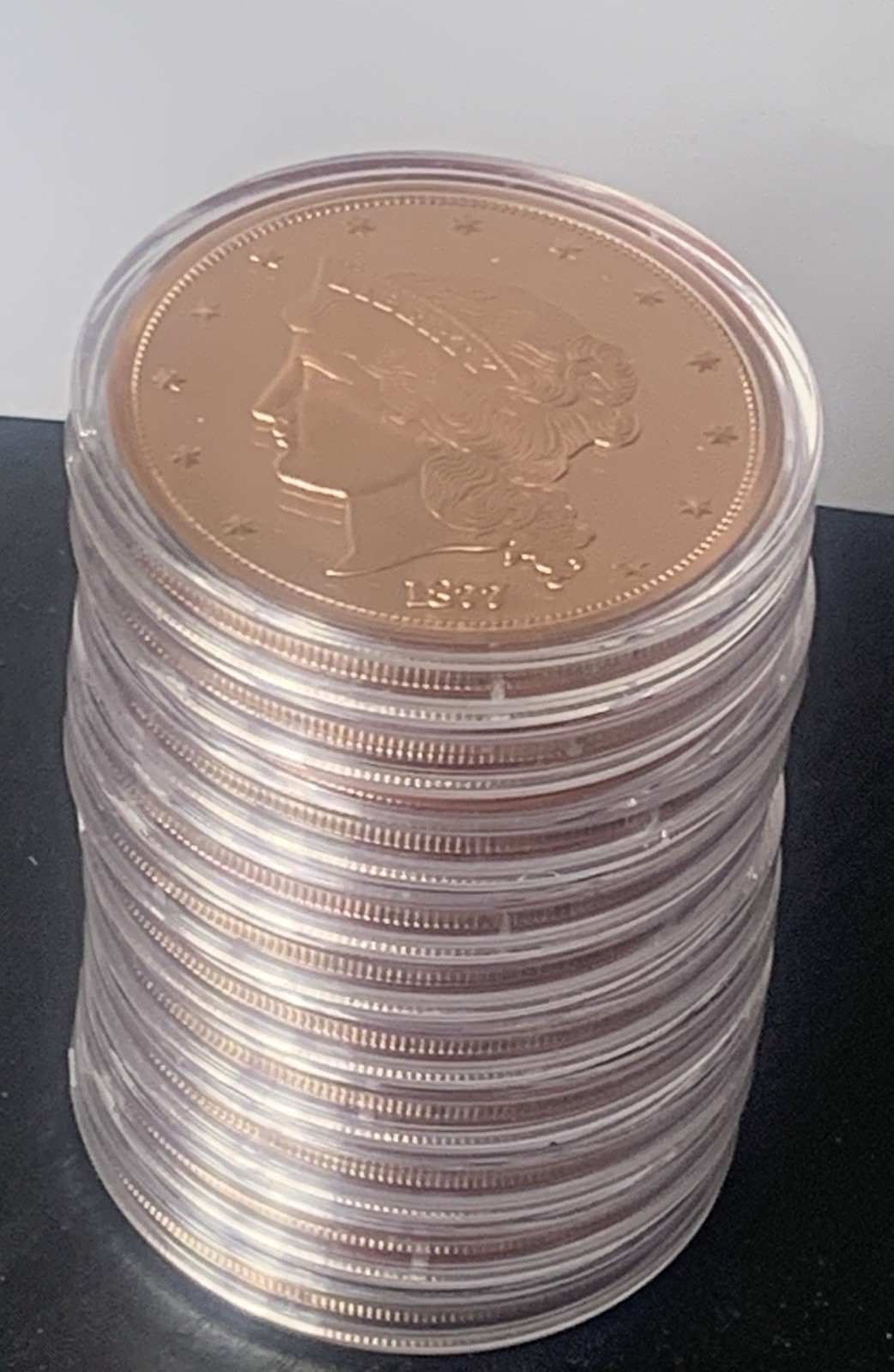 1877 Copper 1.25 oz Barber's $50 Half-Union Proof .999 Copper Round