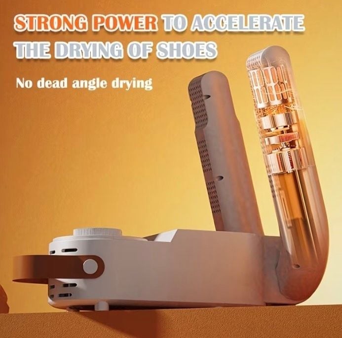 Multi-Function Foldable Electric Shoe & Boot Dryer w/Smart Timer & Digital Displ