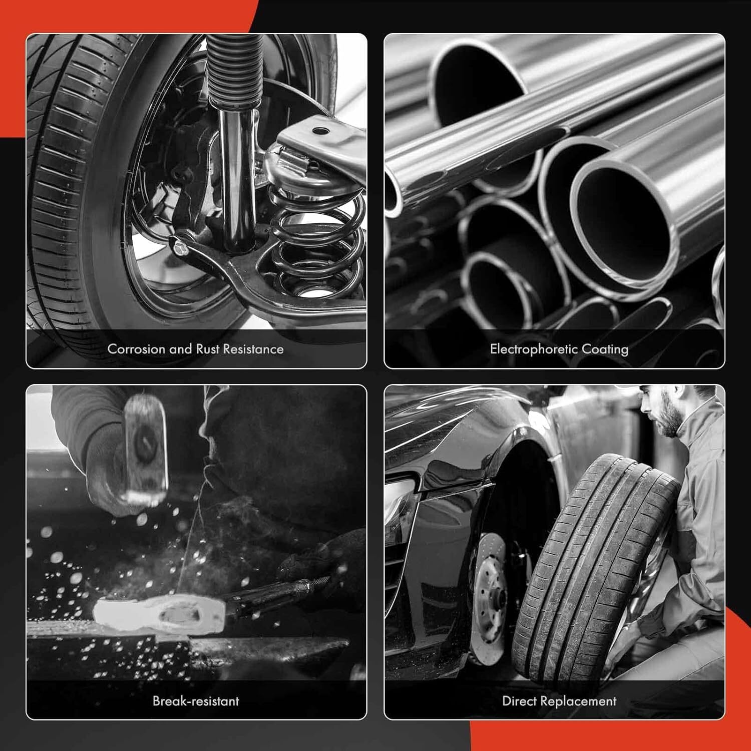 Pair For 2008-12 Honda Accord 2.4L 3.5L Front Wheel Bearing Hub Knuckle Assembly