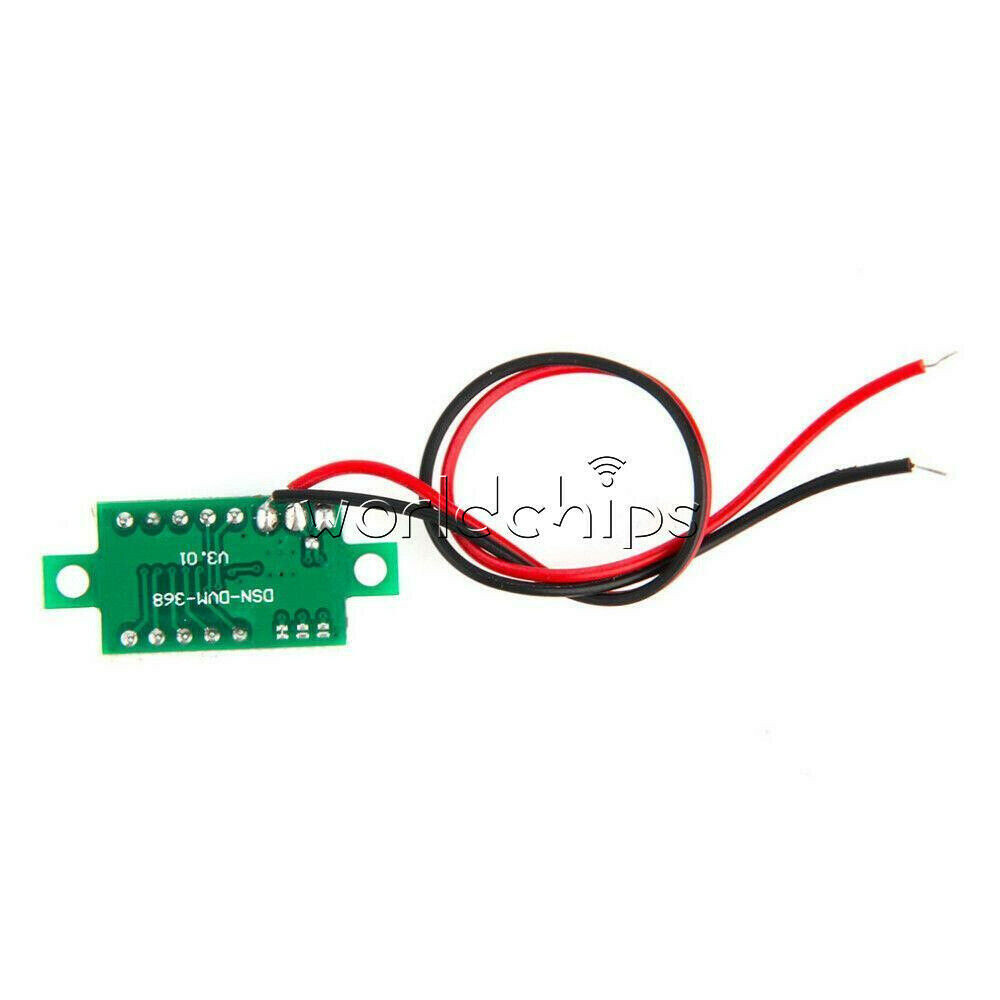DC 4.7-30V 0.36" 2 Wire LED Digital Panel Volt Meter Voltage Voltmeter Car Motor