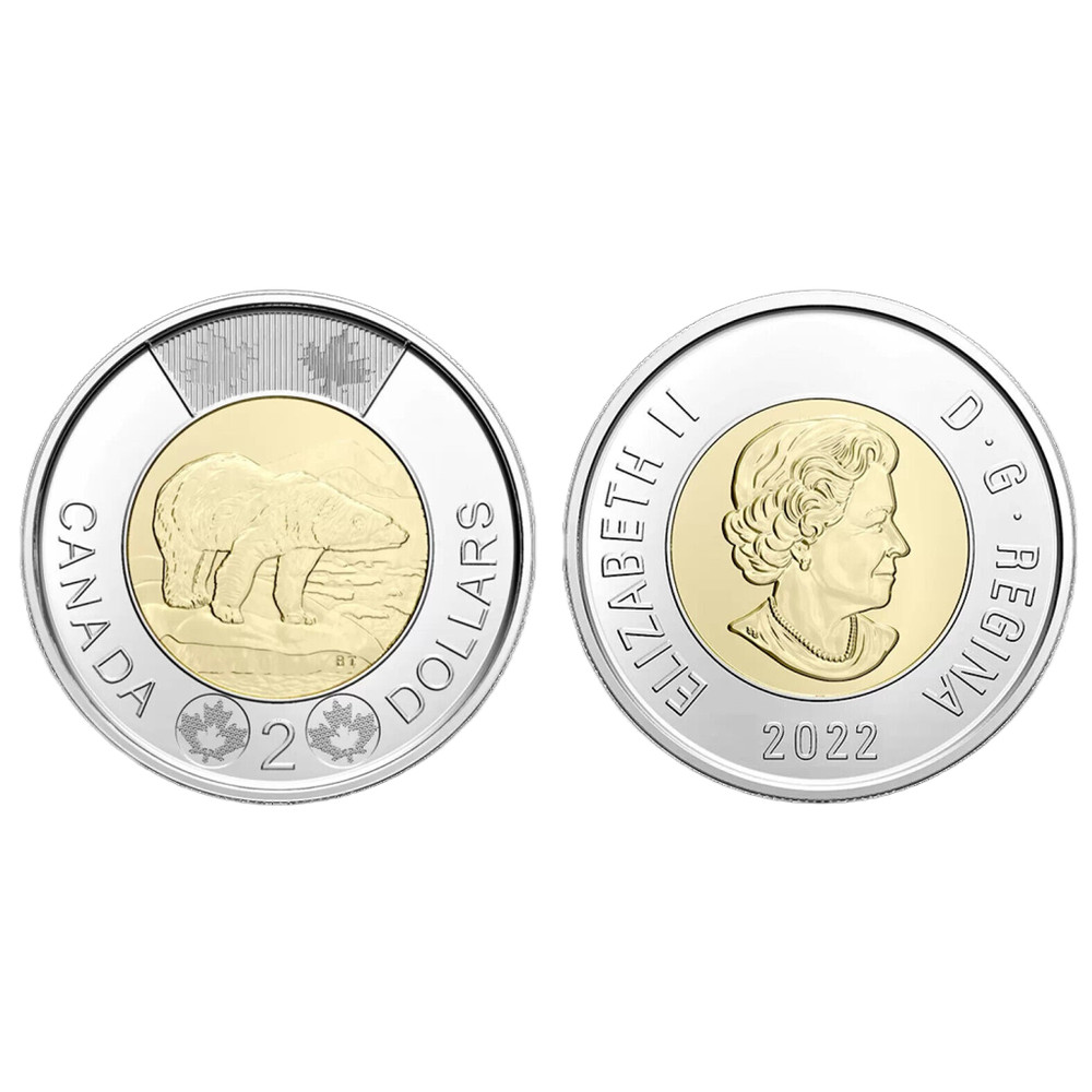 Canada 2022 BU UNC Uncirculated $2 Toonie!!