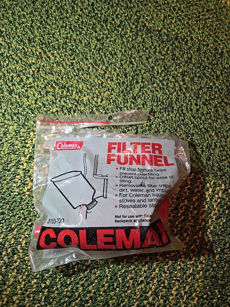 NEW Old Stock Coleman Filter Funnel W/ Removable Filter