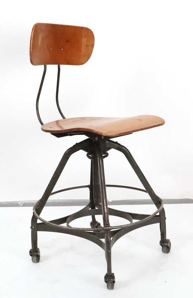 Vintage Industrial Toledo Drafting Stool