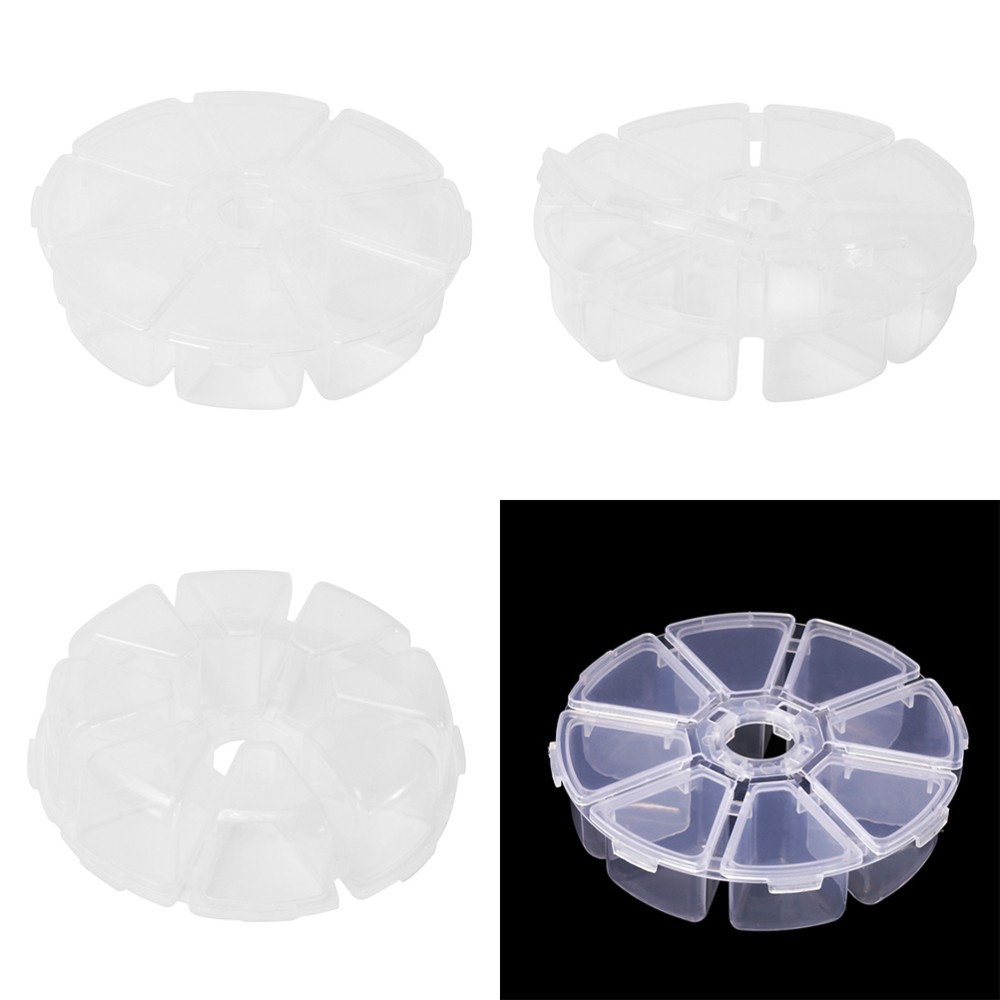 4 PCS Plastic Organiser Box Container with Dividers Earring Storage