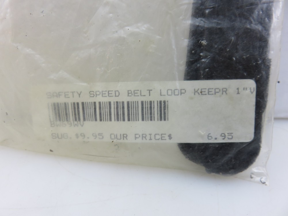 Safety Speed Holster Belt Loop Keeper Leather Hook & Loop 2pc Set NEW Old Stock
