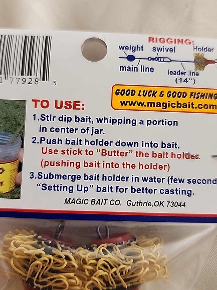 2 Magic Bait Wooly Bait Holder - Heavy Duty Single Hook