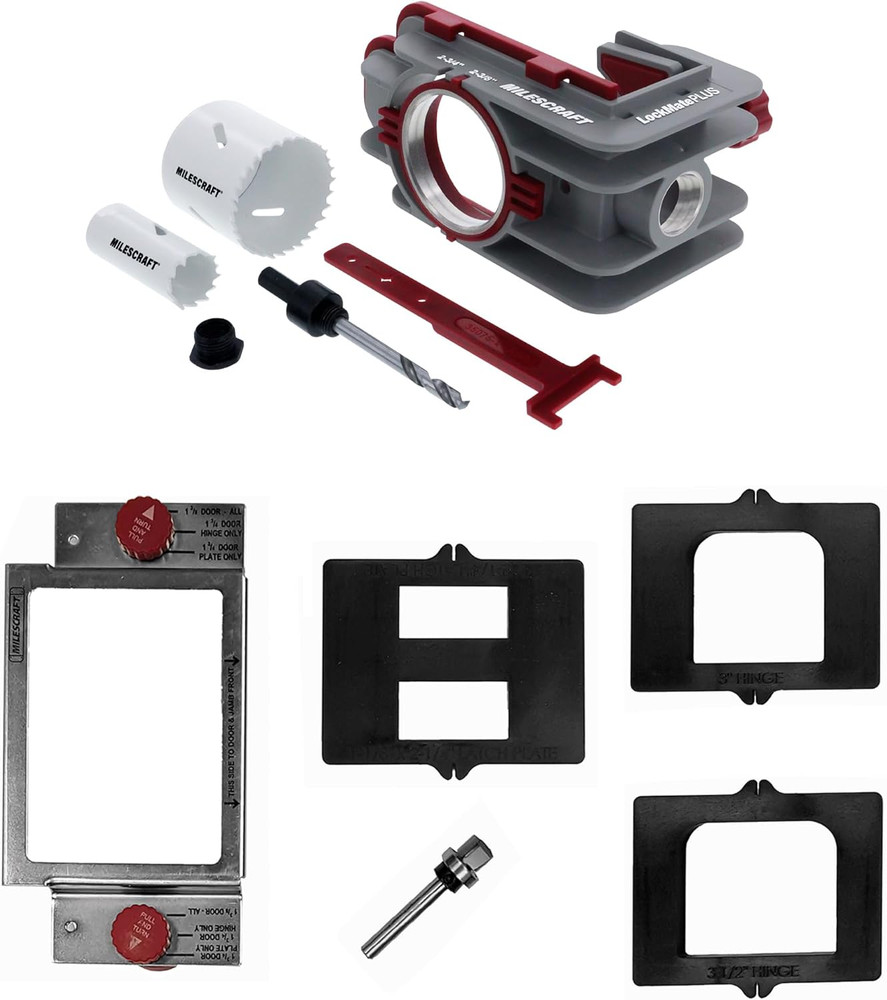 7301 Door Kit – for Installing Door Locks, Knobs, and Hinges. Self-Clamping Lock