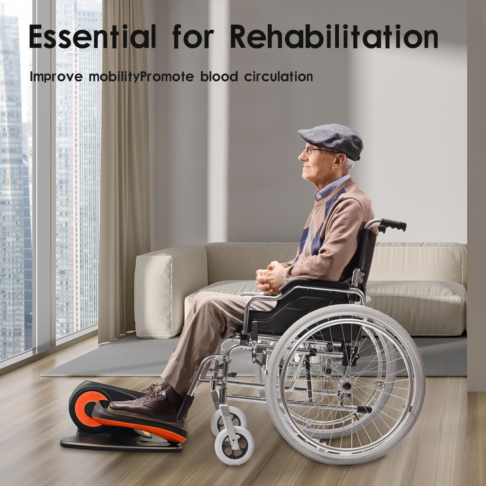 Under Desk Elliptical Machine,Leg Exerciser While Sitting for Seniors,Quiet &...