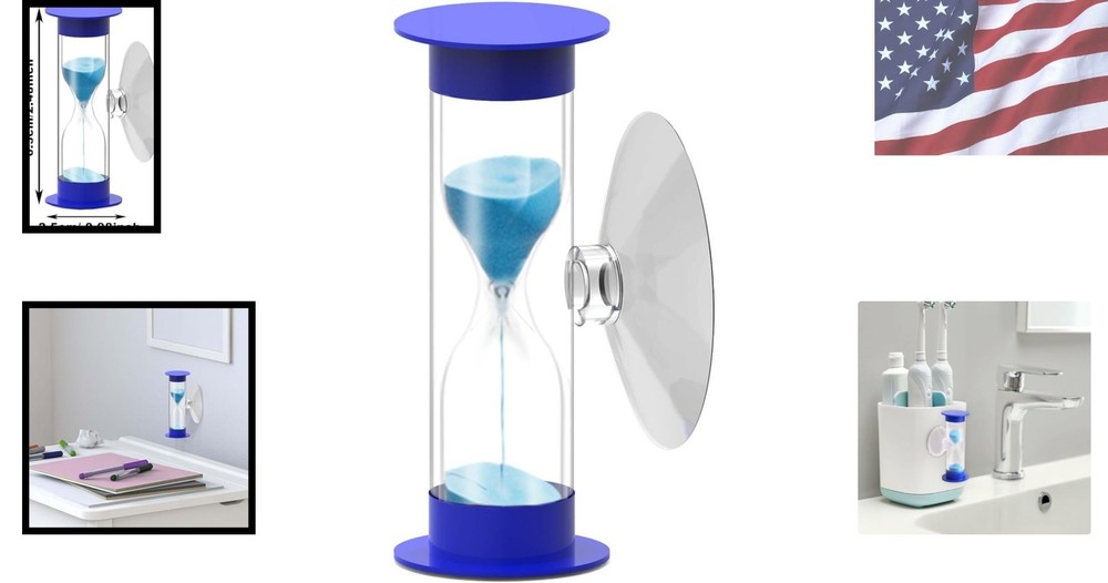 Durable 3-Minute Hourglass Timer with Suction Base - Perfect for Classroom Use