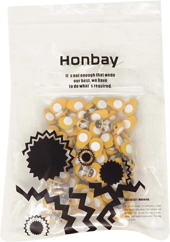 100PCS Flatback Self Adhesive Tiny Wooden Bee Embellishments for Bee Theme Brida