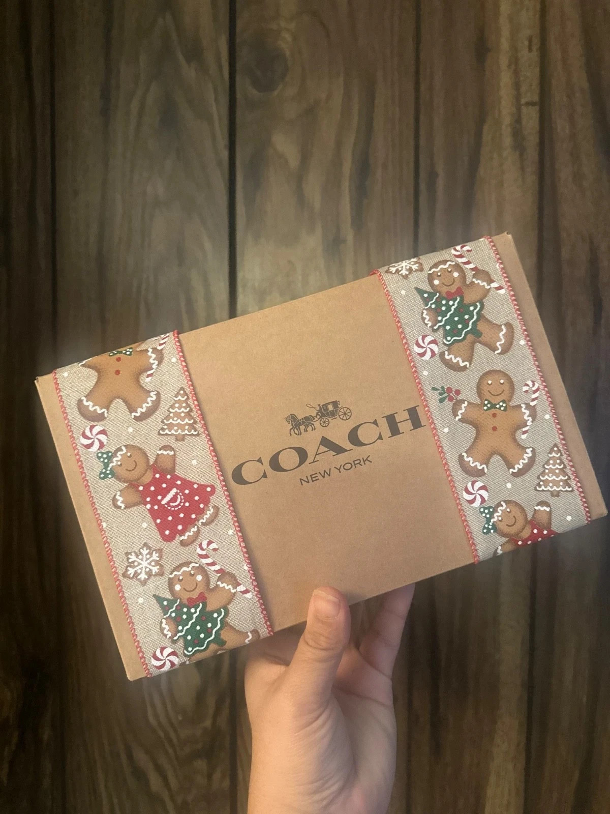 BN Coach Authentic Gift Box Brown Collapsible Flattened medium size 10x6x 2.5