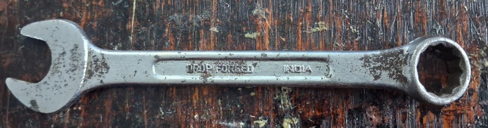 Drop Forged 17mm Open End and Ring Spanner. In a used condition.