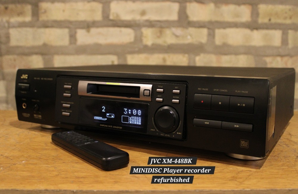 JVC XM-448b minidisc player/recorder w/remote SERVICED Fully Functional