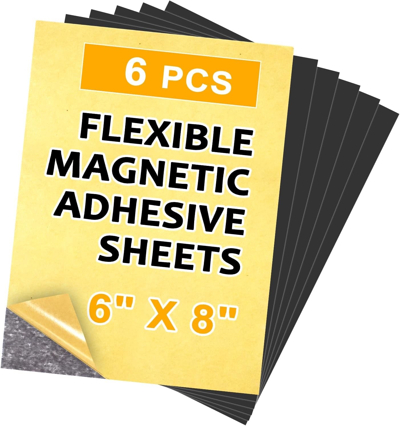 6X8 Inches Magnetic Sheet with Adhesive Backing,Magnet Paper Sheets for Classroo
