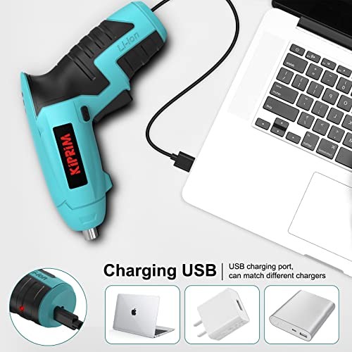 Small 4V Electric Screwdriver, ES3 Cordless Screwdriver Tool with Blue