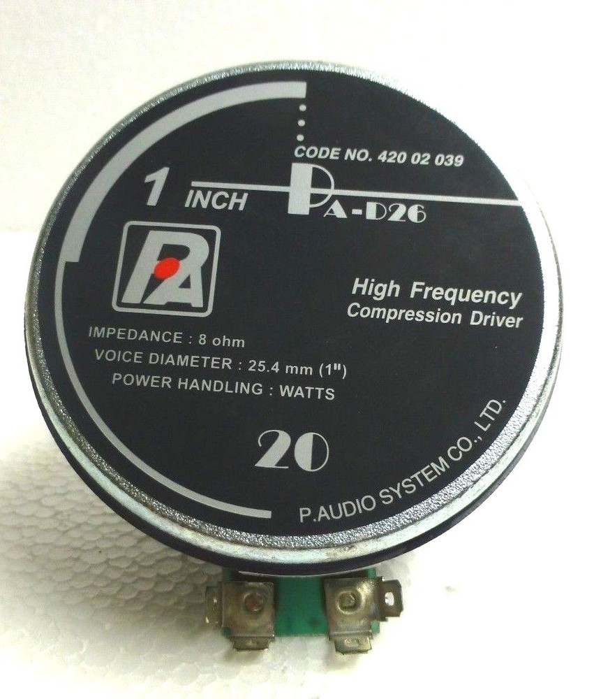 P Audio PA D26S Compression Screw-On Driver 8 ohm