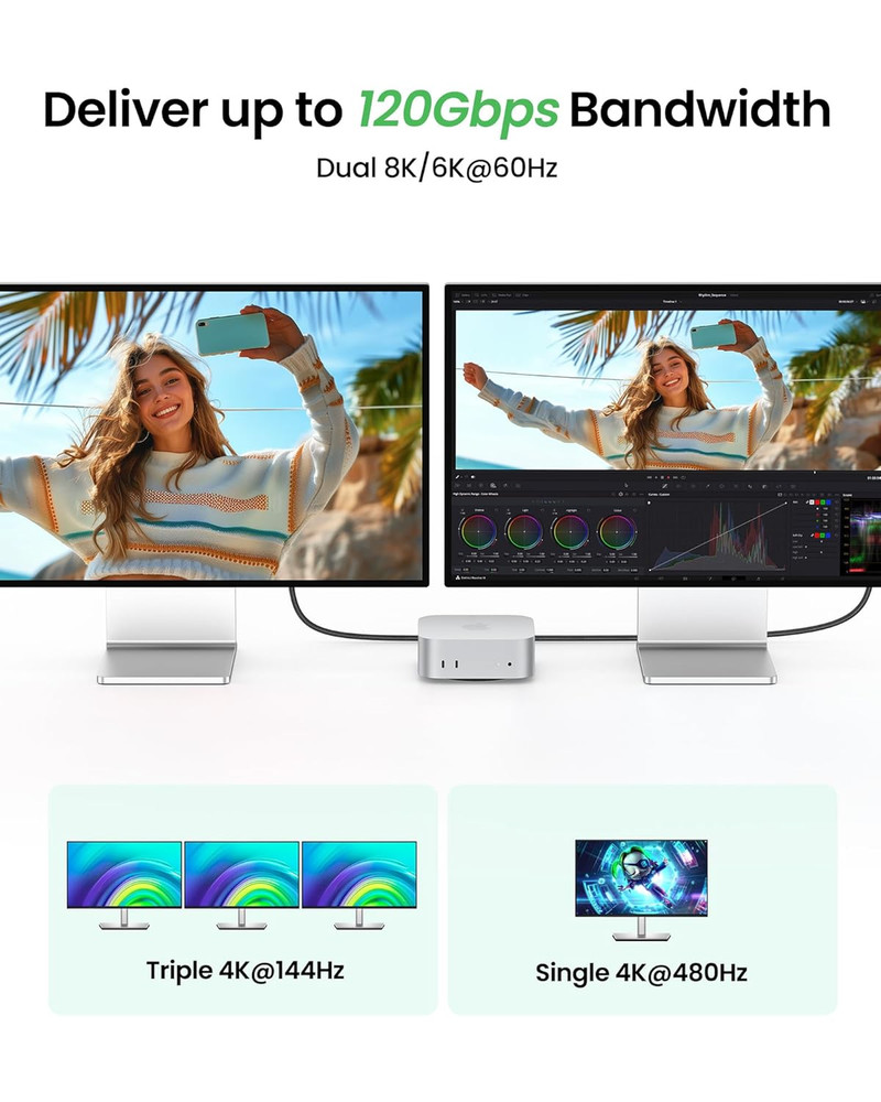 Fitee Thunderbolt 5 Cable 5FT Compatible, 80Gbps USB4 Cable, PD3.1 240W Charging