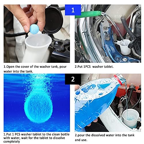 50PCS Car Windshield Washer Fluid Tablets, Windshield Wipe Fluid, Windshield