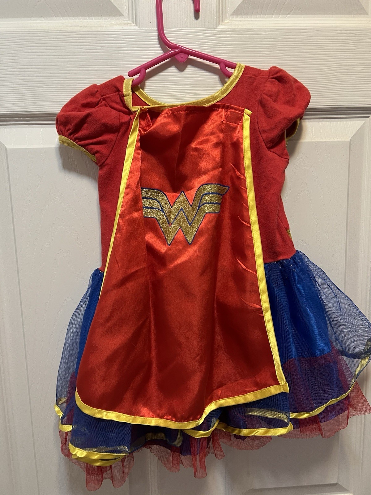 Wonder Woman Kids Dress Costume with Tutu Skirt Toddler 3T Halloween Superhero