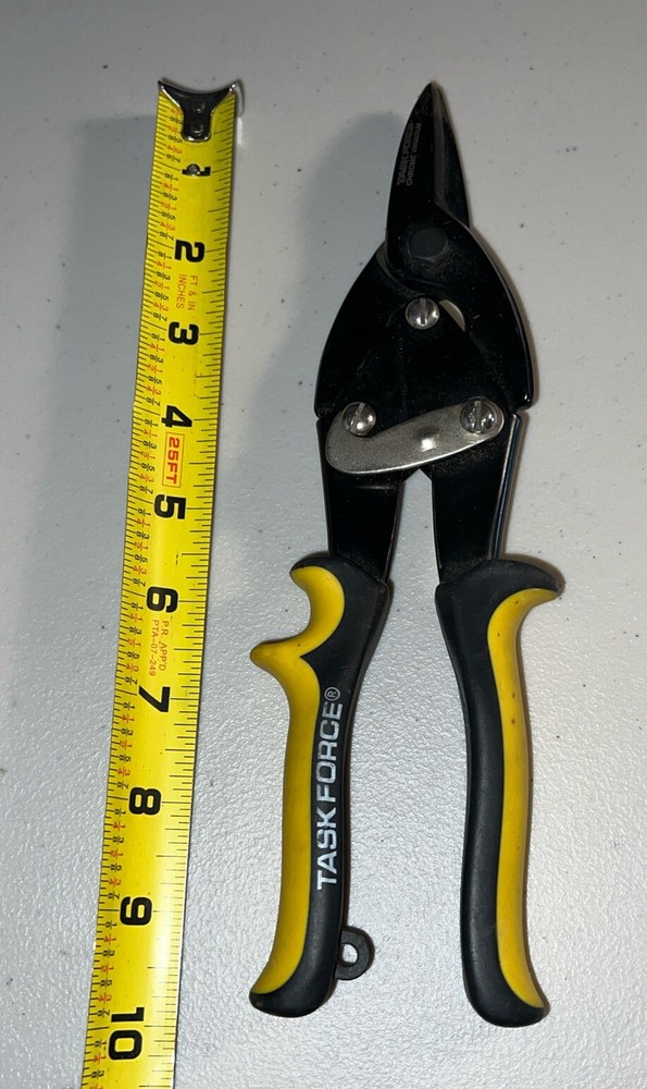 Task Force Aviation Snips - Chrome Vanadium - Yellow/Black Handle - 10”