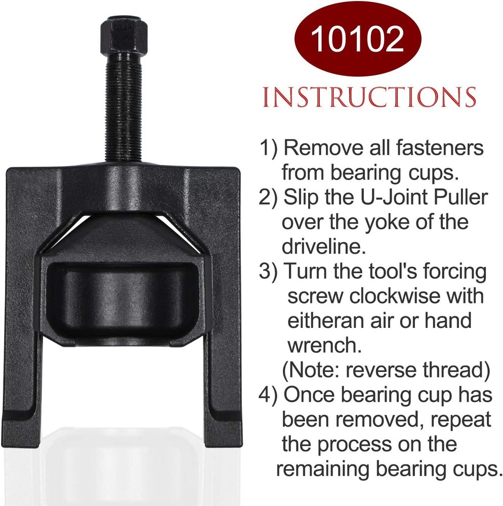 Heavy-Duty U-Joint Puller Tool 10102 for Spicer Meritor (Rockwell) Class 7 & 8