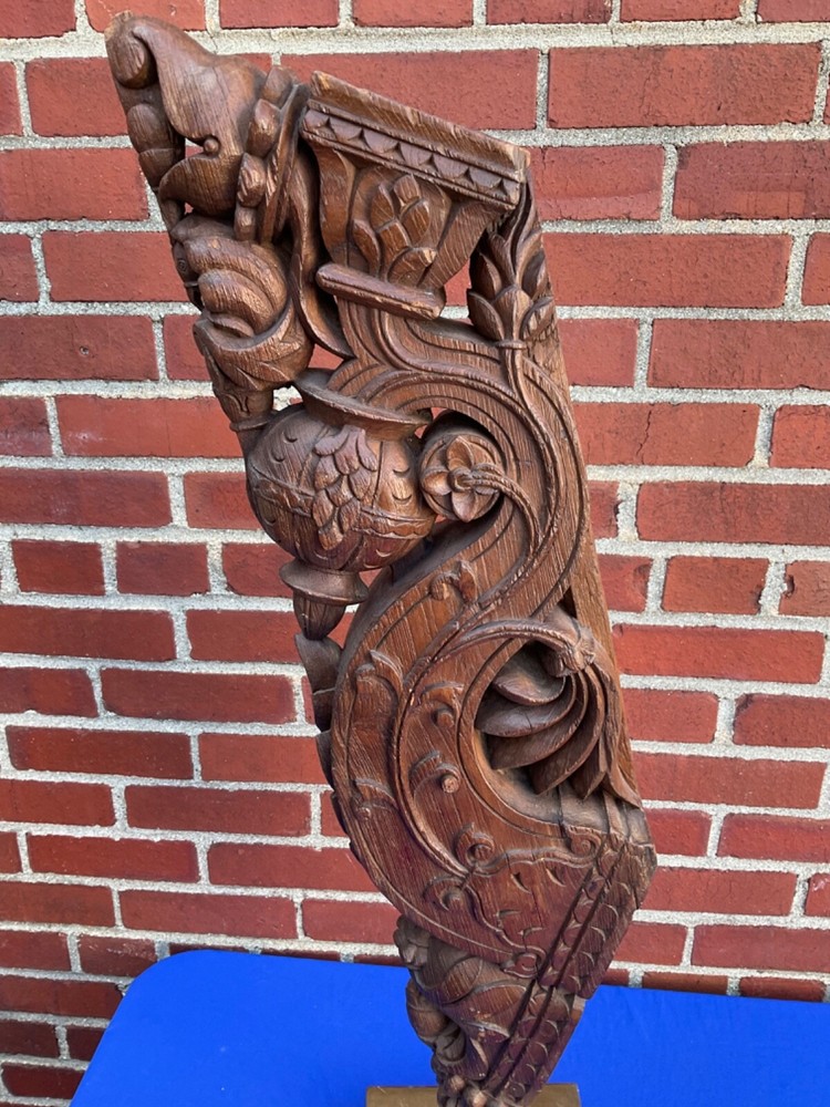 Antique Carved Architectural Element On Stand