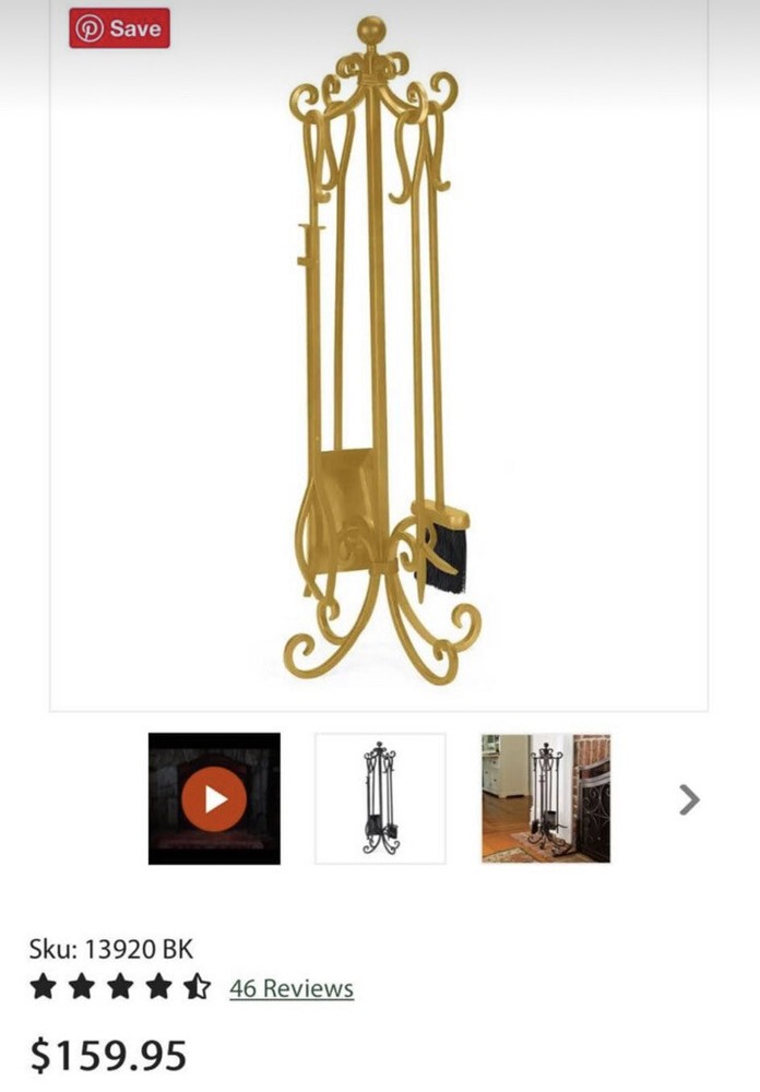 Crest Fireplace Tool Set