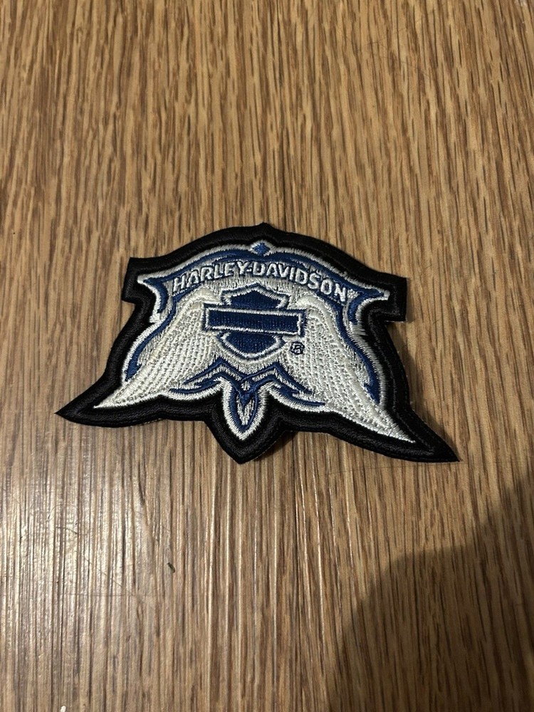 Small Harley Davidson® Swept Wings  Bar & Shield Vest Patch Obsolete
