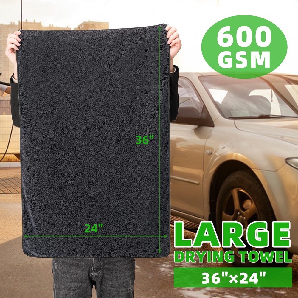 Large Microfiber Car Drying Towel, Ultra Absorbent Microfiber Cleaning Cloth ...
