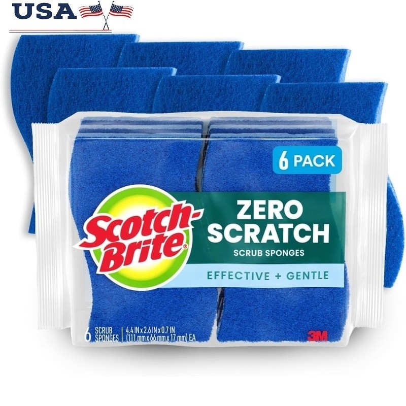 Non Scratch Cleaning Sponges Quick Durable Eco Friendly Multipurpose Sanitizing