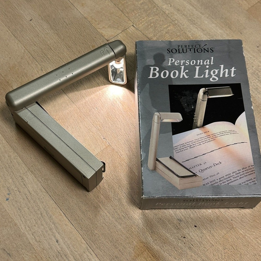 Perfect Solutions Personal Book Light Compact Portable Reading Aid Silver