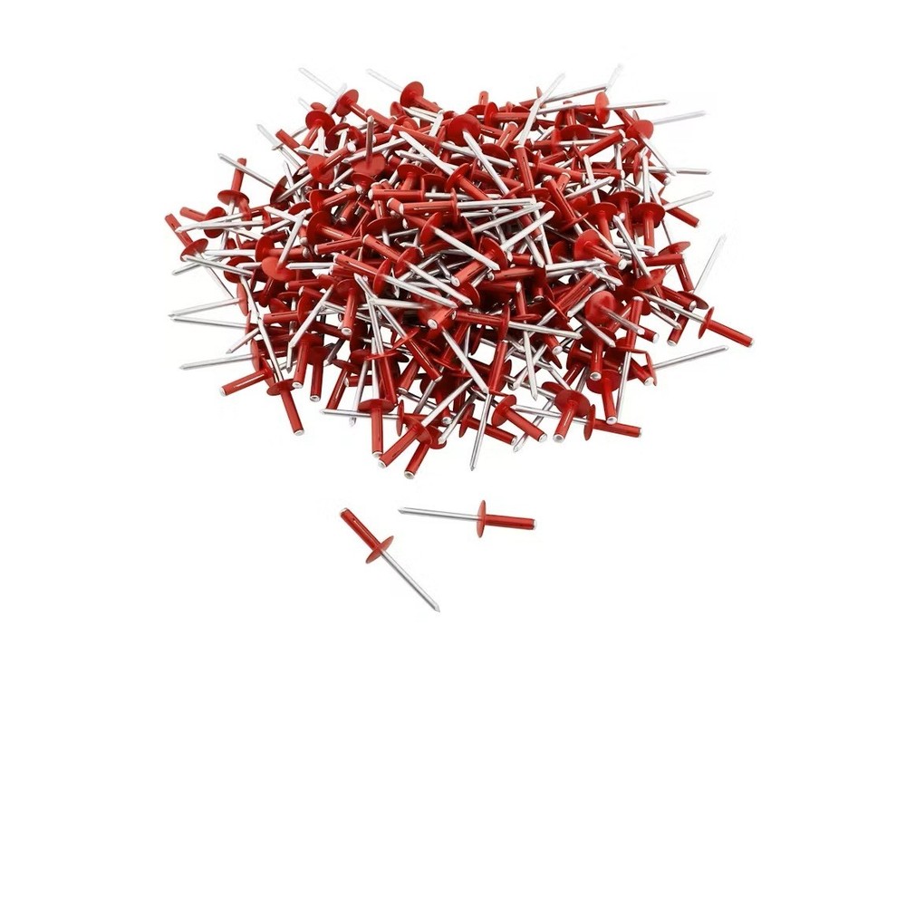 50 Pack RED Large Head 3/16 Inch Exploding Rivets - IMCA NHRA Brand New