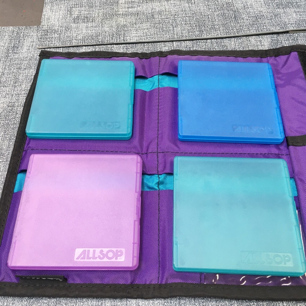 Allsop 3.5" computer diskette empty plastic storage organizer boxes and pouch