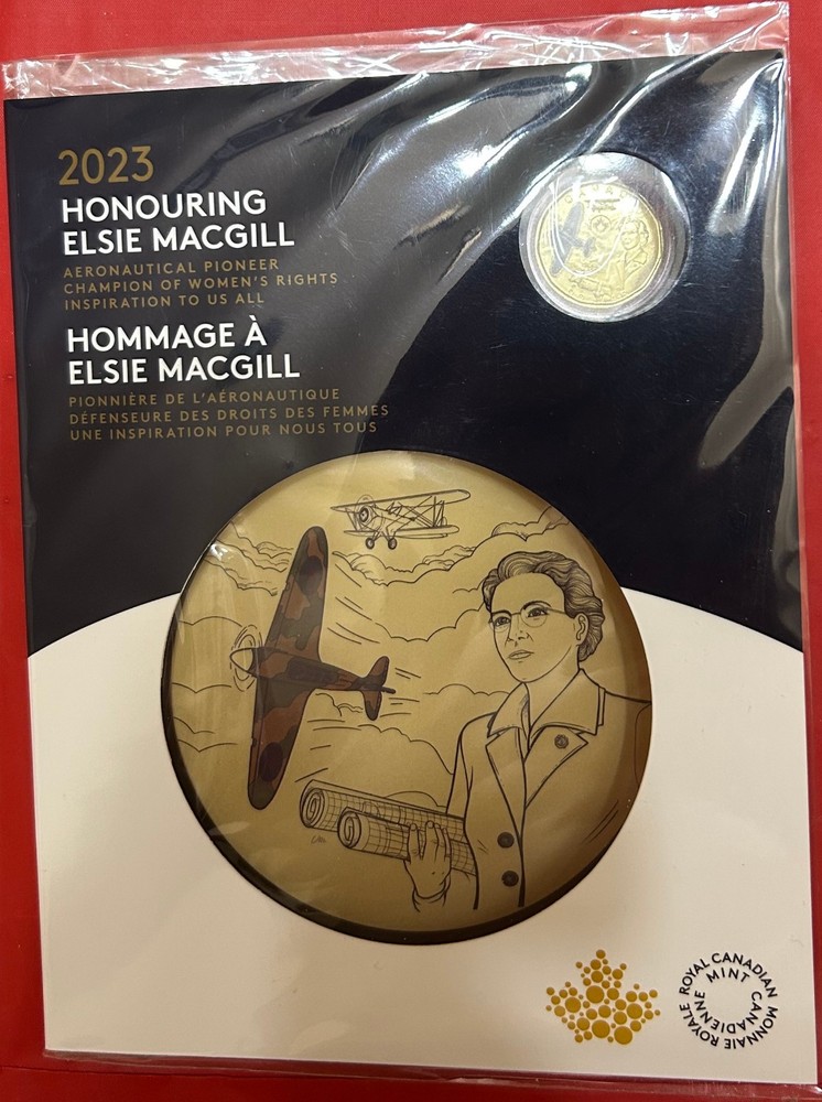 2023 Canada Proof Like Set Plus MacGill Plain & Color 1 Dollar