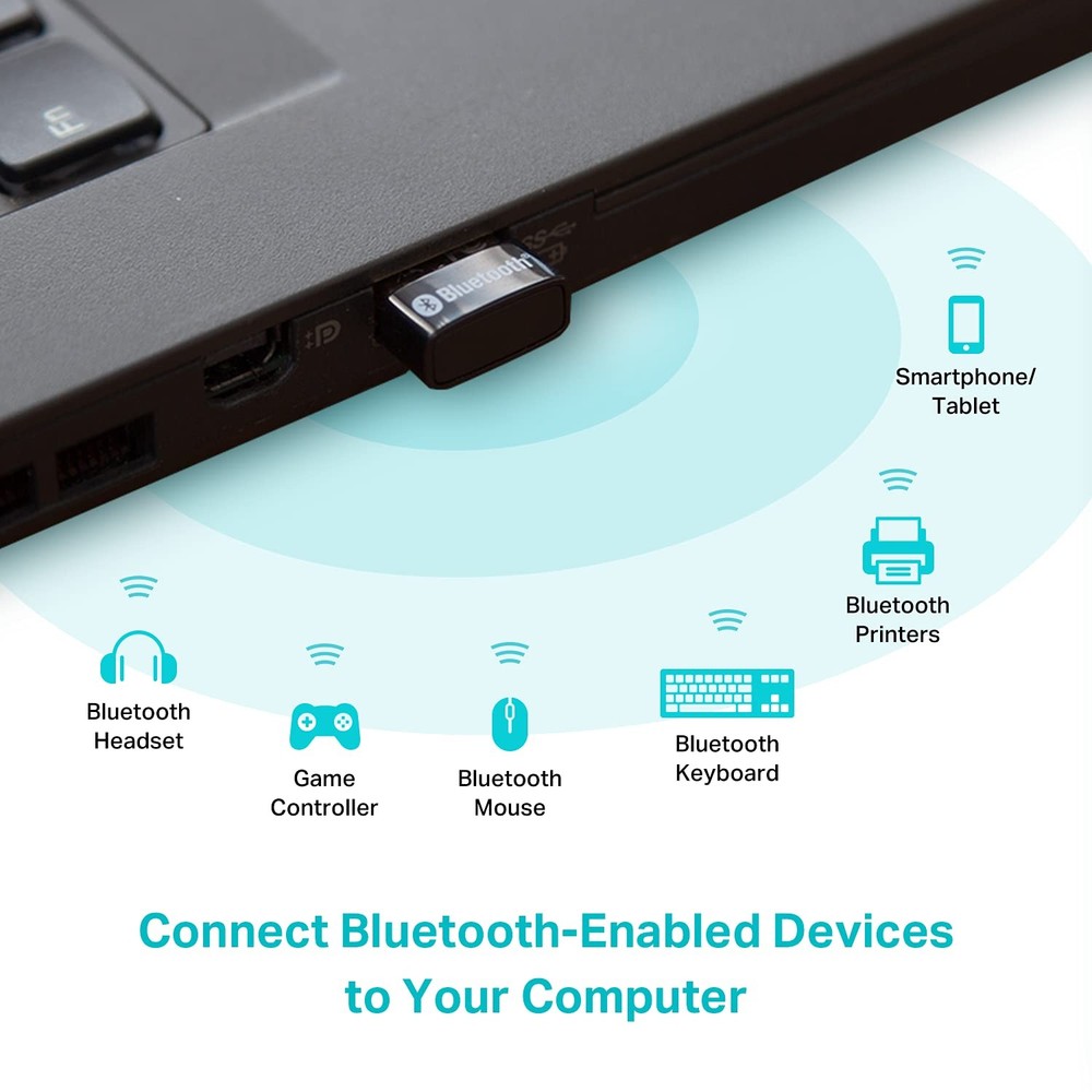 Bluetooth 5.3 USB Adapter UB500 Wireless for PC Laptop Plug and Play