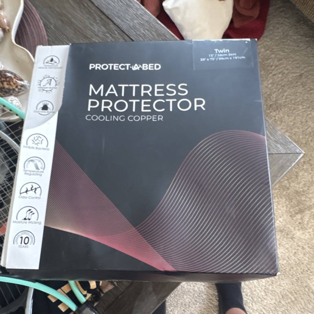 Protect-A-Bed Cooling Copper Twin Mattress Protector Temperature Regulating